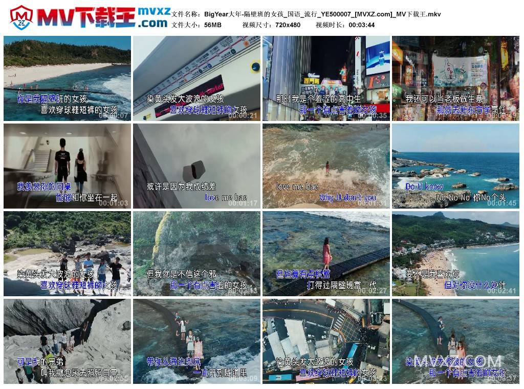 BigYear大年-隔壁班的女孩_国语_流行_YE500007